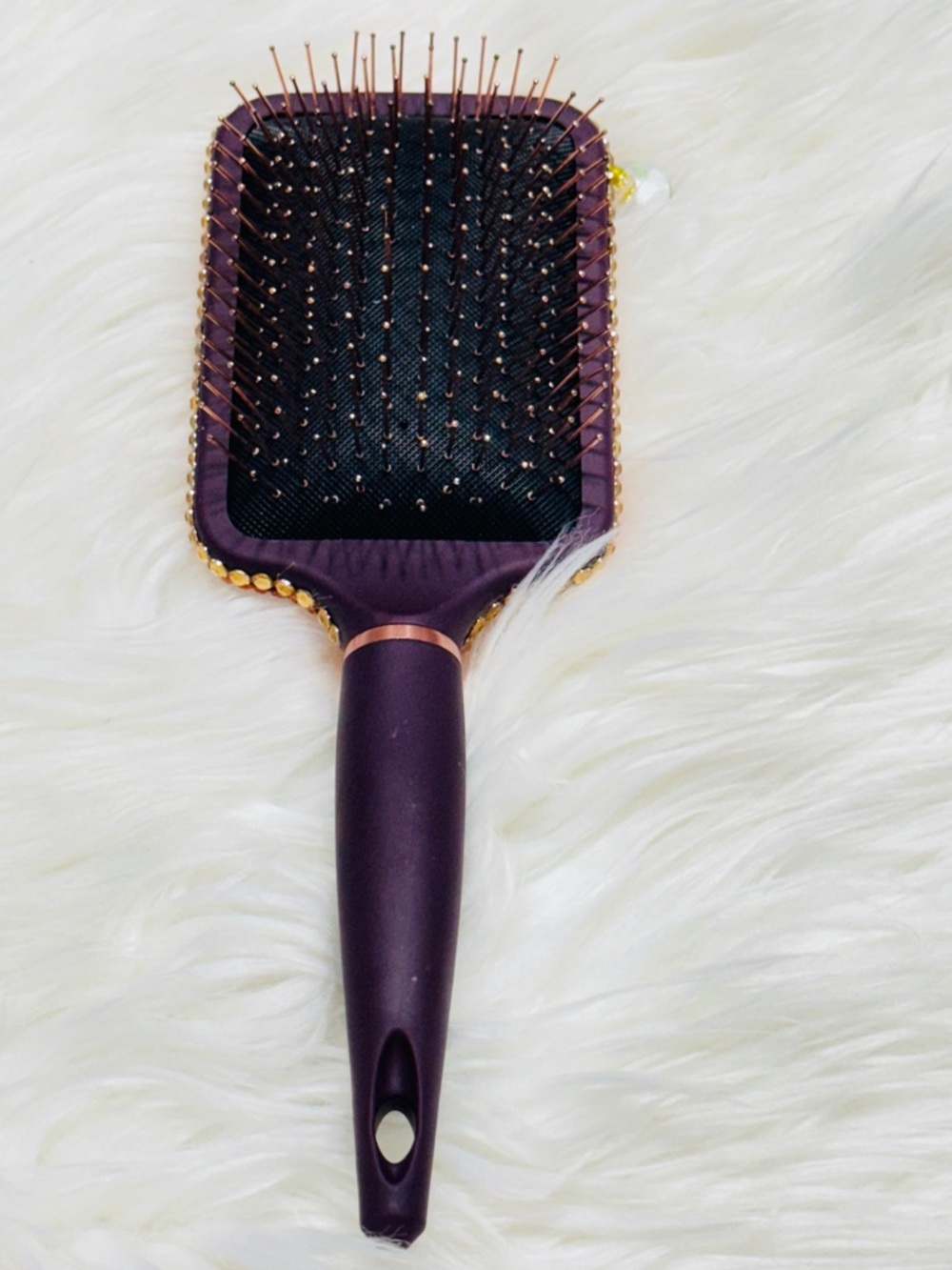Louis Vuitton Pink and Purple Rhinestone Paddle Hair Brush - Picture 5 of 6